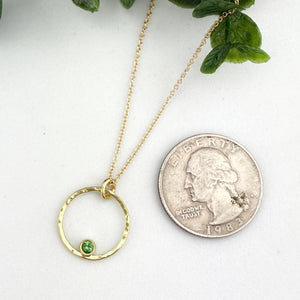 Tsavorite Garnet 18kt Gold Necklace